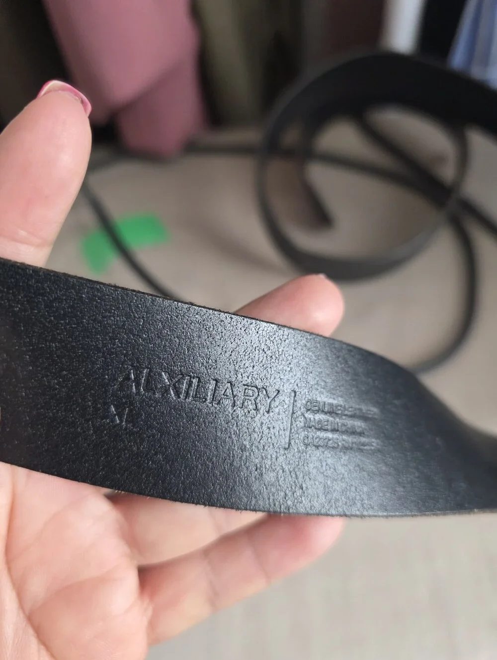 Auxiliary Black Belt with Gold Oval Buckle
